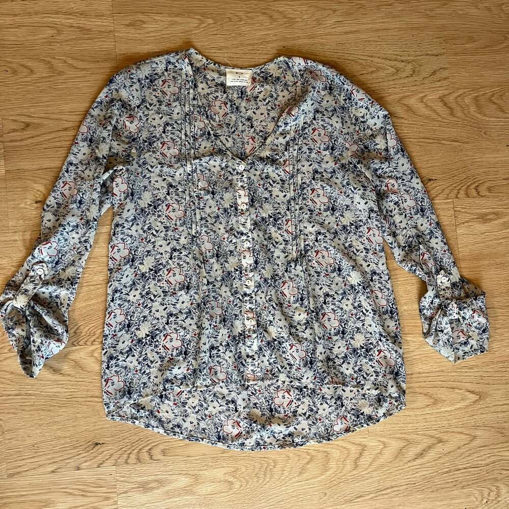 Pins And Needles Blouse Size S Floral Button-Up Long Sleeve Top